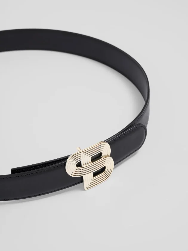 Ceinture  Noir dorée brossée