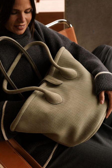 Le Grand Panier d'Isabelle Daim vert