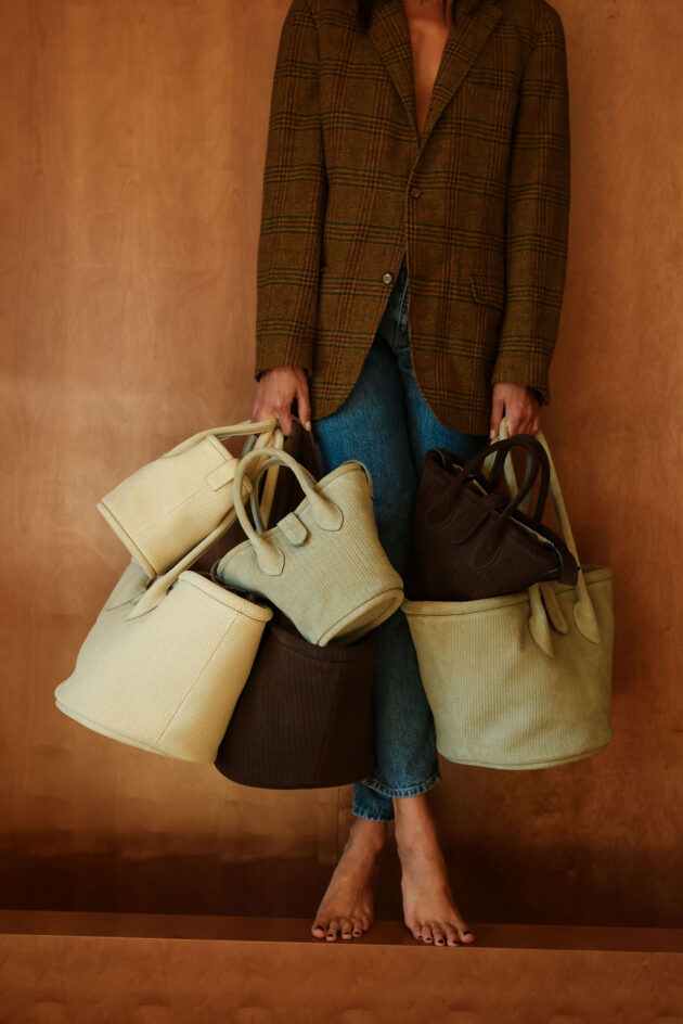 Le petit Panier d'Isabelle Daim vert