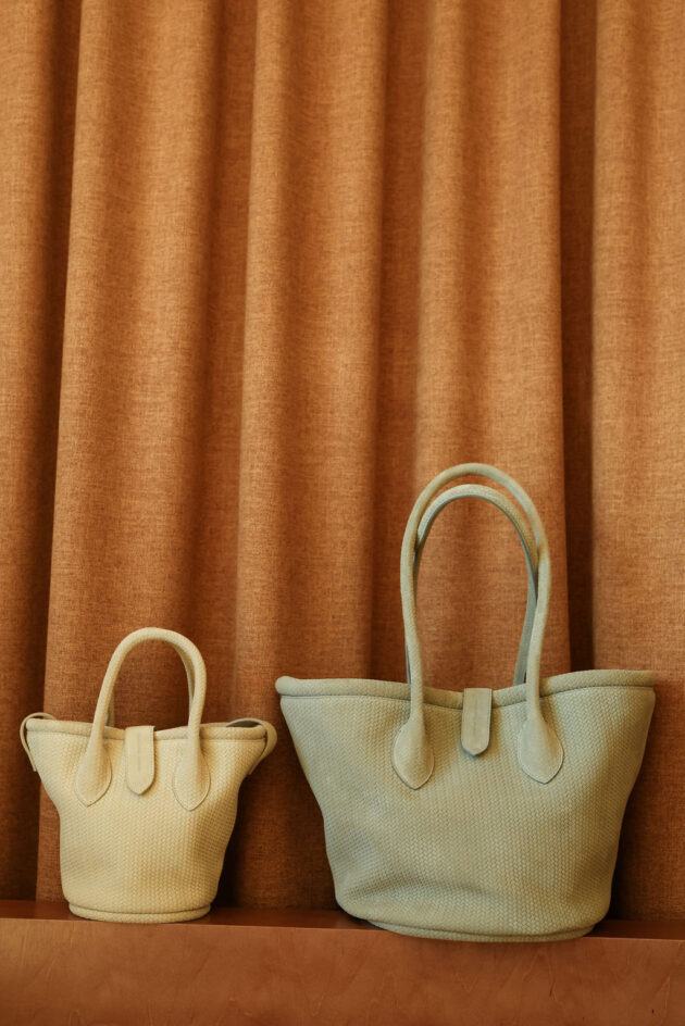 Le Grand Panier d'Isabelle Daim vert - Image 3