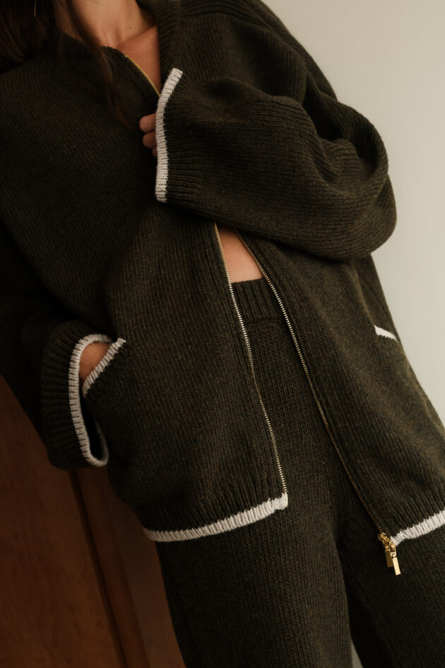 Le Pantalon en maille Kaki - Image 2