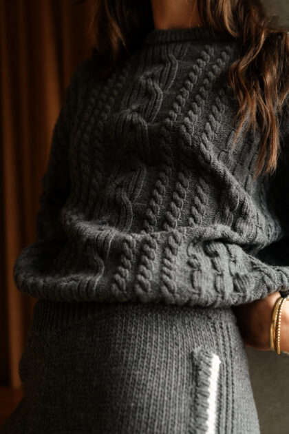 Le Pull col rond Gris