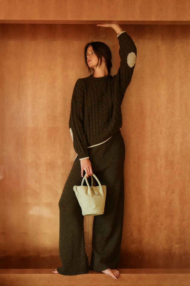 Le Pantalon en maille Kaki - Image 3