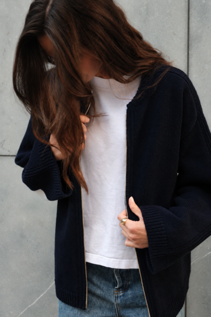 Bomber Oran bleu marine